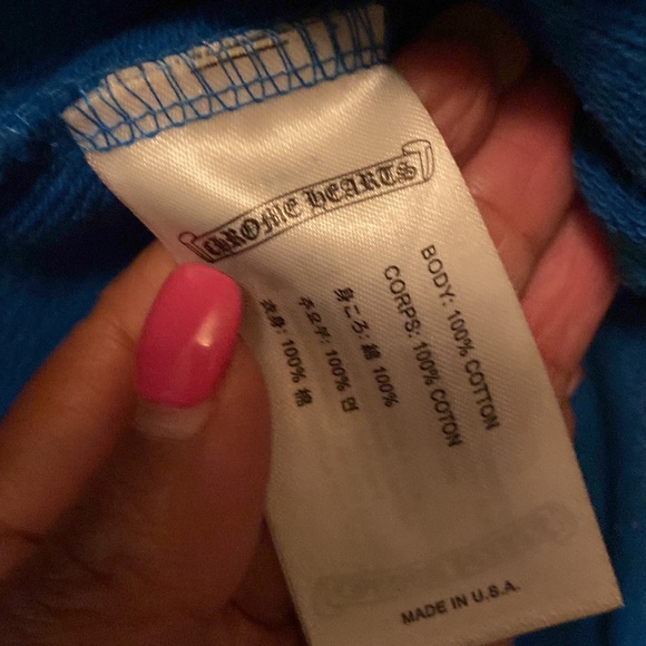 Chrome hearts size fits large -X-Large light wear M boys royal blue - Picture 5 of 7